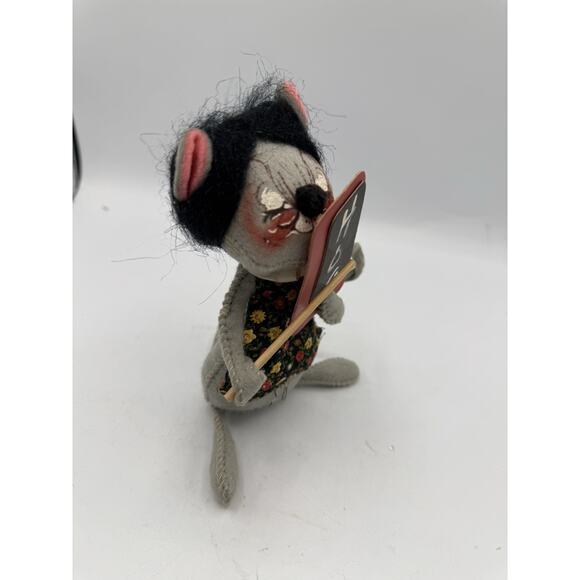 1971 Annalee Mobilitee Teacher Mouse Doll 6” Holding Chalkboard & Pointer VTG - Picture 2 of 9